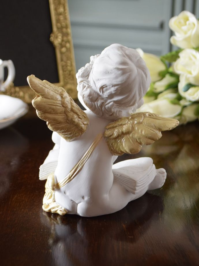 アンティーク風の可愛いディスプレイ雑貨 天使の形のデコラティブなオブジェ 星冠 N12 407 インテリア雑貨
