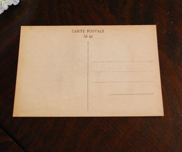 インテリア本・ポストカード　インテリア雑貨　アンティーク風ボタニカルポストカード（CRUCIFERES）。裏はこんな感じです。(n13-004-1)