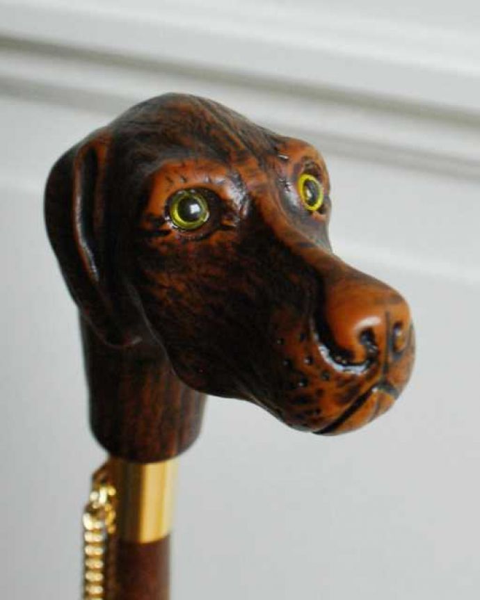 玄関雑貨　インテリア雑貨　おしゃれなアンティーク風の靴べら、イタリアからやって来た犬のシューホーン。表情が可愛いシューホーンアンティーク風に仕上げた高級感漂うデザイン。(n15-055)