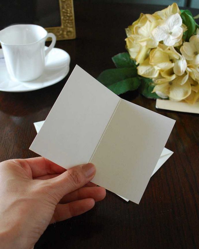 その他インテリア雑貨　インテリア雑貨　カバリーニ社の封筒付きメッセージカード（2セット）。カードは２つ折りタイプです。(n18-311)