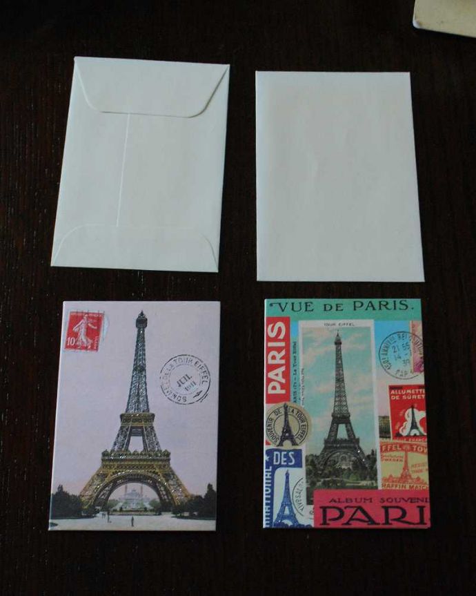 その他インテリア雑貨　インテリア雑貨　カバリーニ社の封筒付きメッセージカード（2セット）。封筒もセットです。(n18-311)