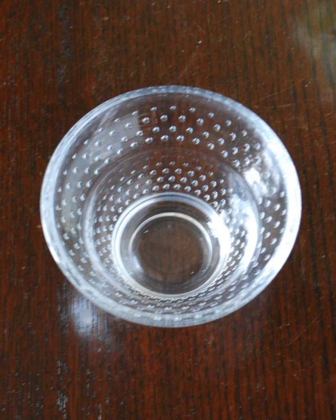 ダイニング雑貨　インテリア雑貨　フランス生まれの可愛い宝石の形、デザートカップ（ドット）。上から見るとこんな感じです。(n2-040)