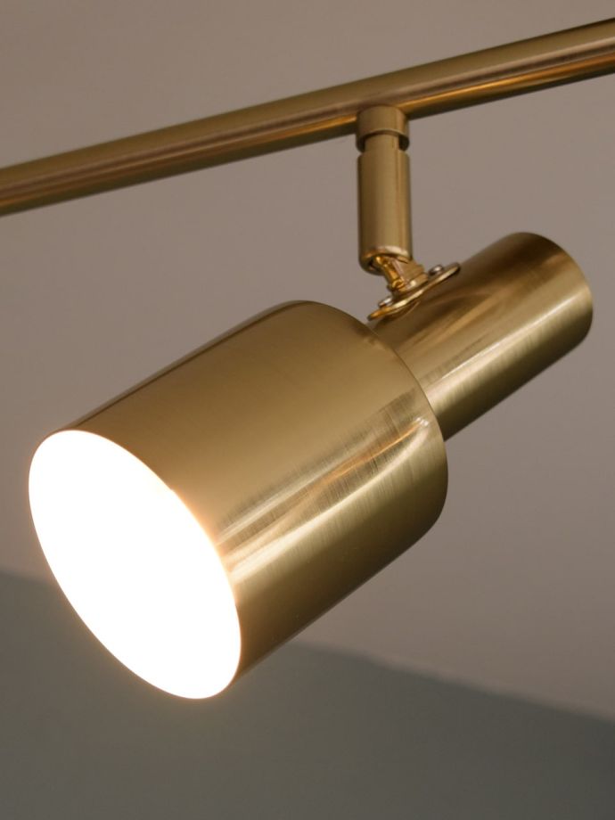 北欧スタイルのおしゃれな照明、4灯タイプのスポットライト(ゴールド 
