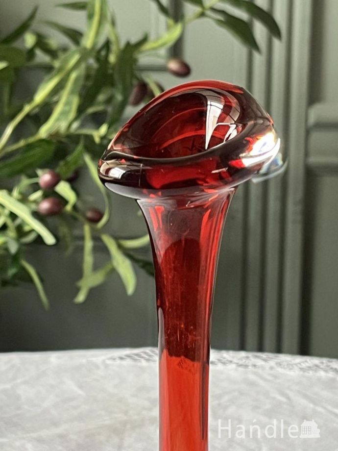 アンティークガラスの雑貨、フラワーベース