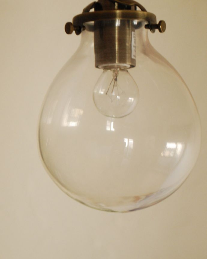 スポットライト　照明・ライティング　クリアのガラスボール（ダクトレール専用スポットライト）（電球なし）。シンプルなクリアガラスなので、どんなインテリアにもすんなりと馴染みます。(pl-162)