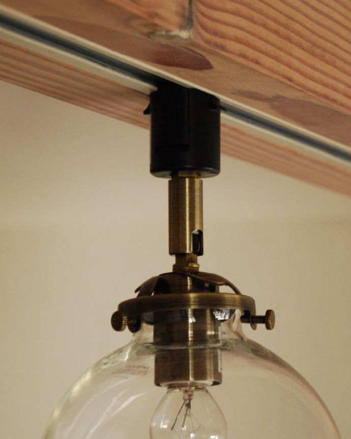 スポットライト　照明・ライティング　ガラスボールスポットライト（まん丸）（ダクトレール専用）（電球なし）。ダクトレール専用スポットライトです。(pl-167)