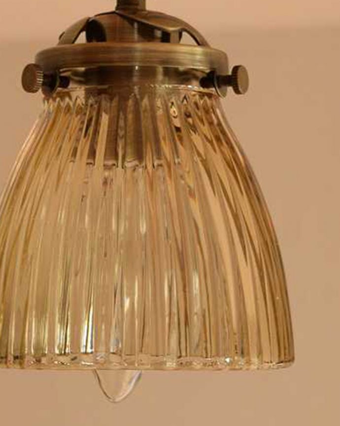 スポットライト　照明・ライティング　アンバーカラー×ストライプガラス（ダクトレール専用スポットライト）（電球なし）。。(pl-196)