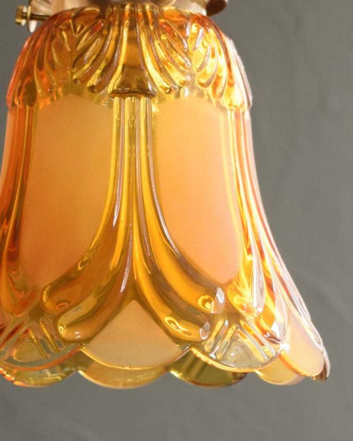 ペンダントライト　照明・ライティング　フロストガラスの美しい模様のペンダントライト(コード・シャンデリア電球・ギャラリーA。。(pl-227)