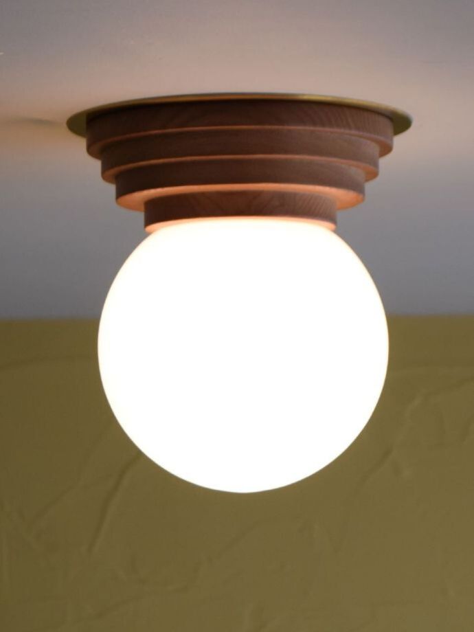 おしゃれなアンティーク風照明、ミッドセンチュリーテイストのシーリングライト(E17型LED電球付き)