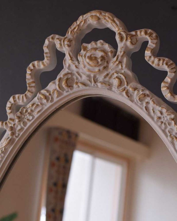 アンティークのドレッサー　アンティーク家具　フランスから届いた美しいシュバルミラー(姿見)。惚れ惚れしちゃう美しさ彫のデザインもいろいろです。(q-1400-f)