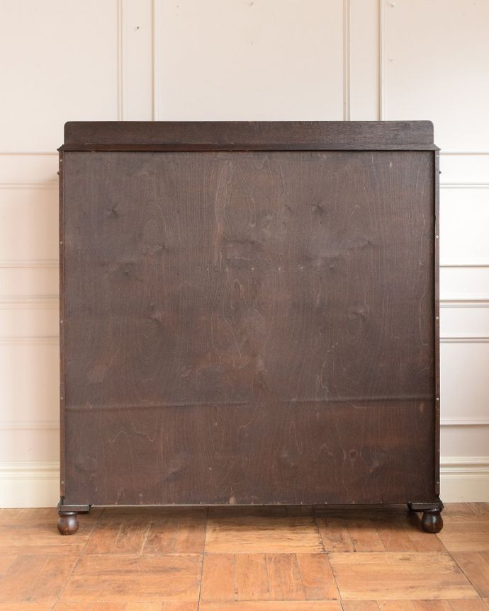 ビューロー　アンティーク家具　本棚とビューローがセットになった、英国のアンティークサイドバイサイド。もちろん、後ろ姿もキレイです。(q-1767-f)