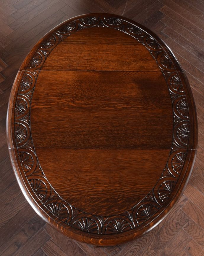 アンティークのテーブル　アンティーク家具　イギリスで見つけた伸長式のテーブル、アンティークのゲートレッグテーブル。天板の修復には自信があります。(q-2136-f)