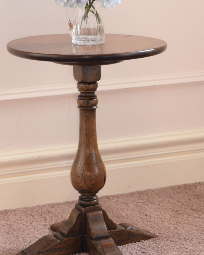 アンティークのコーヒーテーブル、イギリスのオーク材の家具