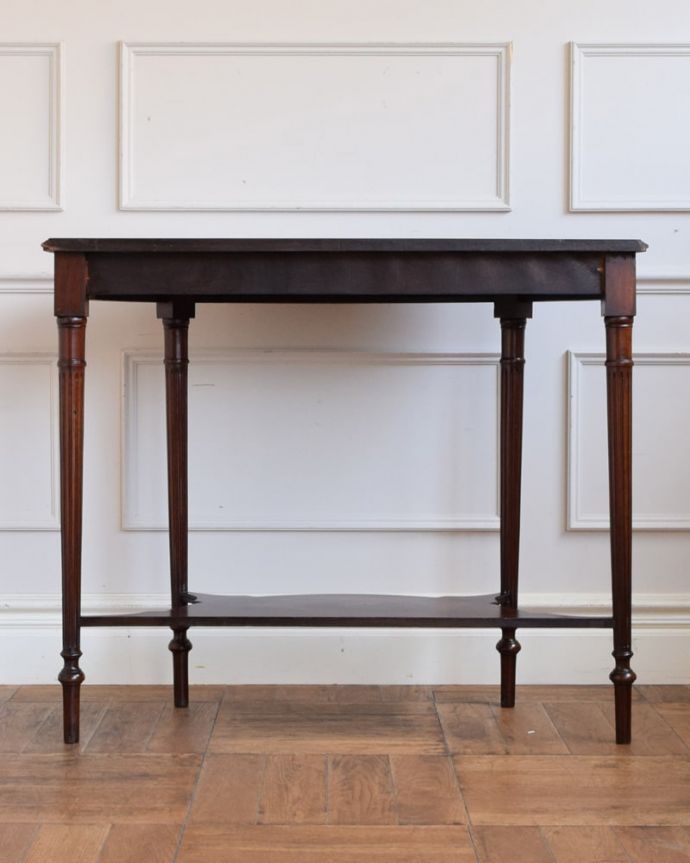 英国アンティーク木製ホールテーブル サイドテーブル机 飾り棚 作業台 