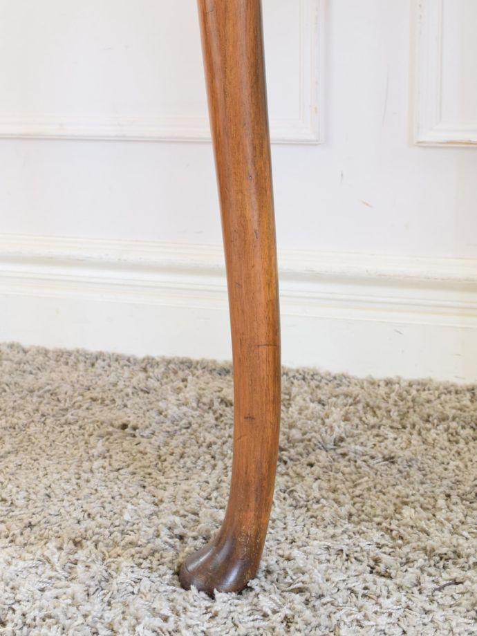 1910年代頃マホガニー材英国アンティーク木製サイドテーブル/オケージョナル/作業机/飾り棚(80-61)