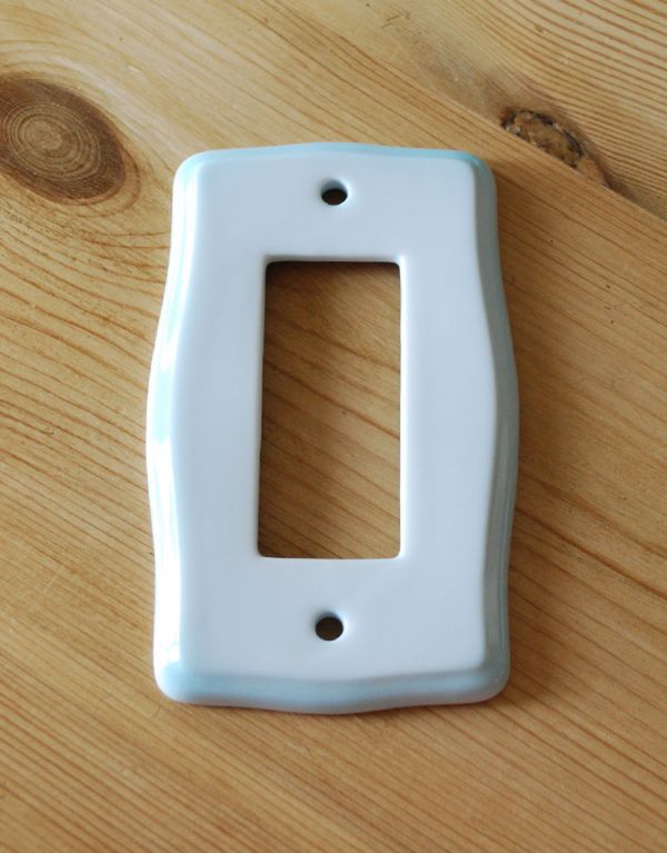 スイッチ・スイッチカバー　住宅用パーツ　陶器製スイッチプレート（シングルタイプ）電気スイッチ。※ワイドスイッチには対応していません。(sc-16-a)