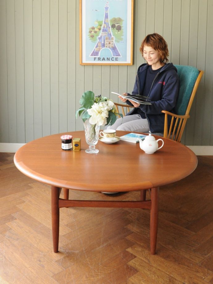 ビンテージのコーヒーテーブル、シンプルなデザインがかっこいいローテーブル(x-1012-f)｜アンティーク家具