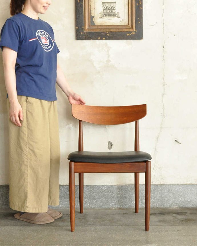 G-PLAN(Gプラン)　アンティーク チェア　カッコイイ北欧のヴィンテージ椅子、G-planダニッシュのチェア（danish）。スッキリとカッコいい北欧スタイルの椅子ミッドセンチュリーに作られた北欧デザインの椅子は新しさと懐かしさ、両方を感じさせてくれます。(x-496-c)
