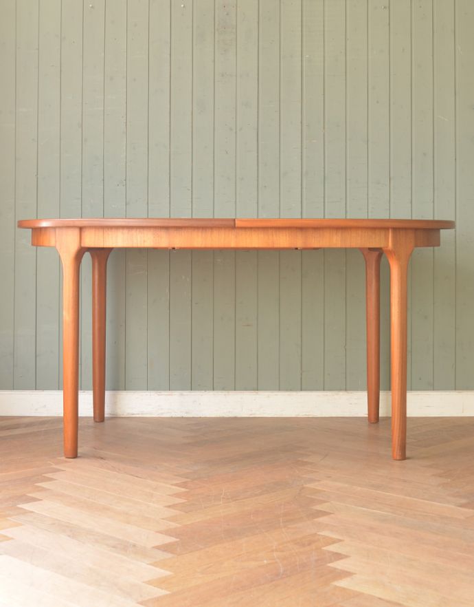 ロイドテーブル　アンティーク家具　マッキントッシュ社のヴィンテージダイニングテーブル。閉じたときです。(x-749-f)
