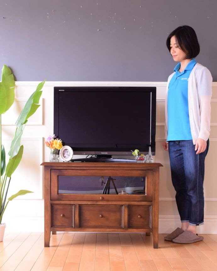 ユーアイ　テレビボード　ウォールナット　アンティーク風　日本製