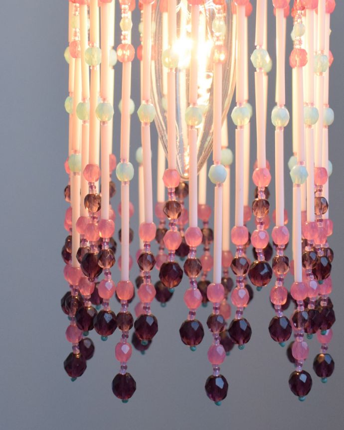 点灯後のビーズランプ