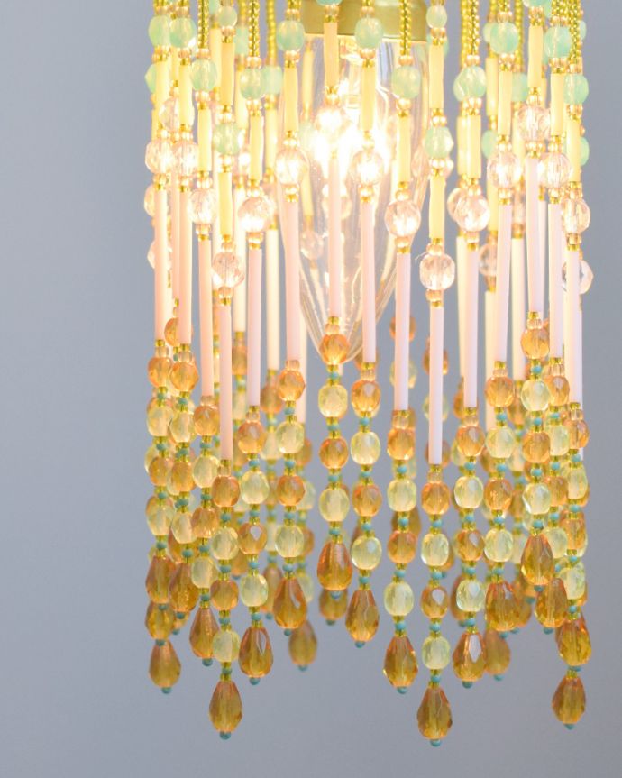 点灯後のビーズランプ