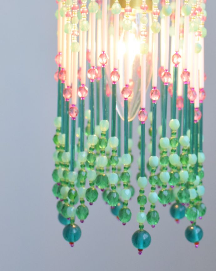 点灯後のビーズランプ