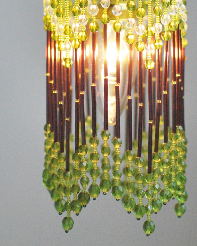 点灯後のビーズランプ