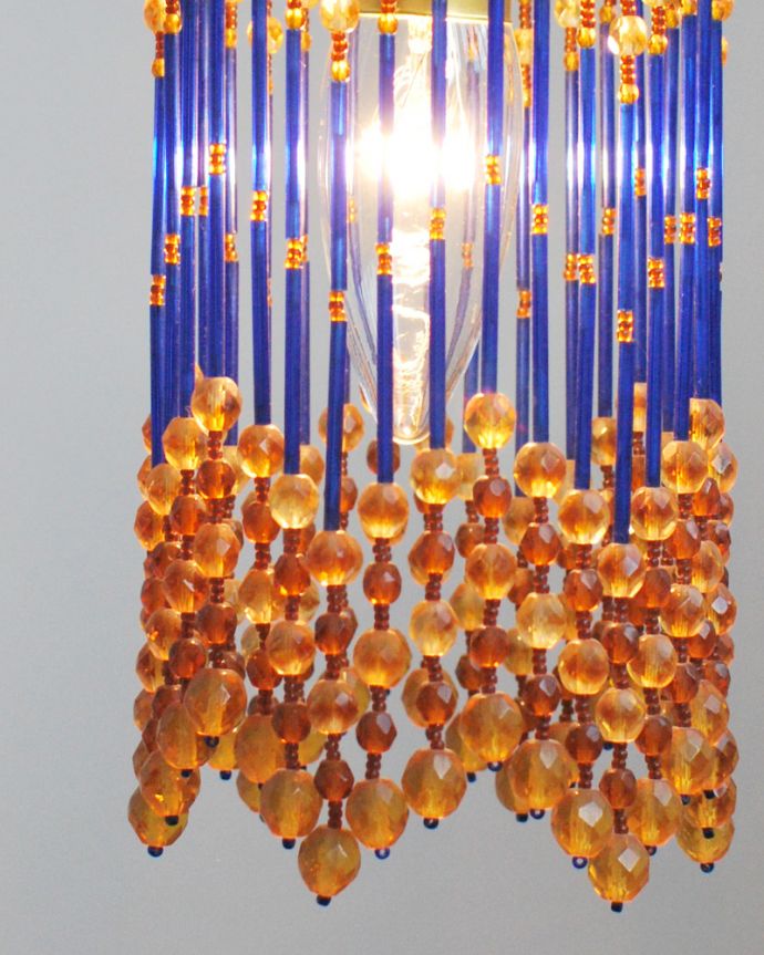 点灯後のビーズランプ