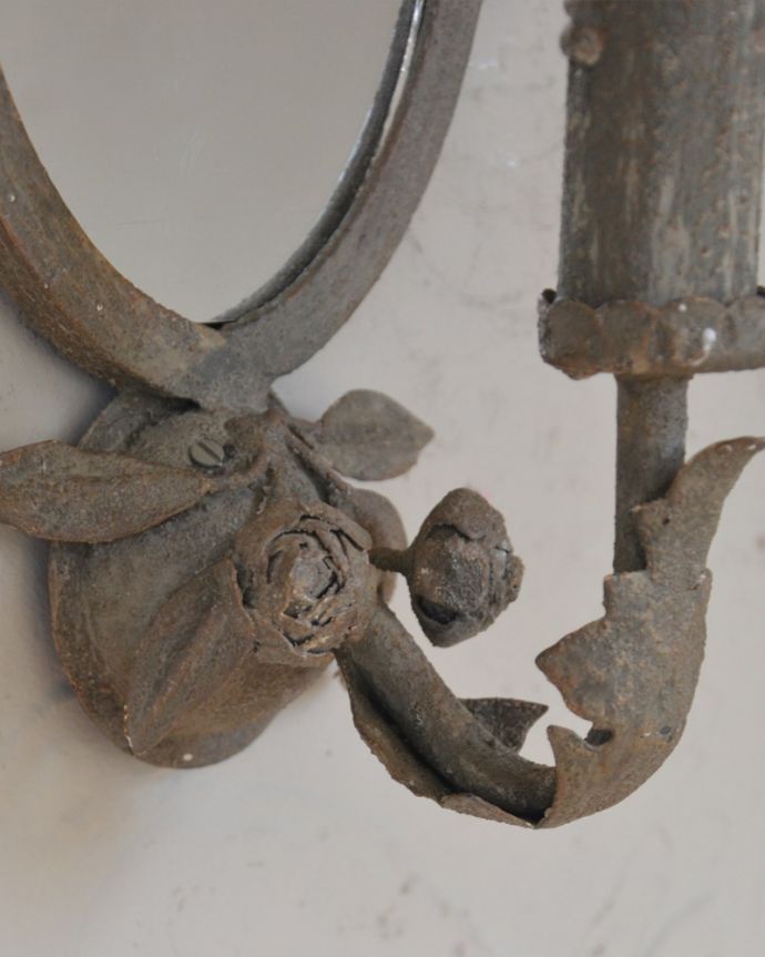 壁付けブラケット 照明・ライティング フランス輸入の照明、ミラーのウォールブラケット(E14シャンデリア球2個付)Mirror Wall Lamp Coquetterie Small。フランスらしいアンティーク風の可愛いデザインに思わず微笑んでしまいます。(cf-1021)