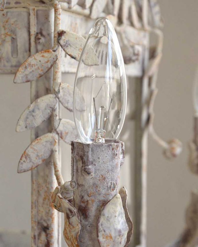 シャンデリア　照明・ライティング　フランスから輸入したランタン型のシャンデリア（E14シャンデリア球4個付き）Chandelier Lanterne。。(cf-1028)