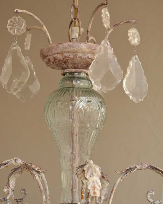 シャンデリア　照明・ライティング　フランス輸入の照明、お洒落なシャンデリア（Ｅ14シャンデリア球5個付）Chandelier Venise。。(cf-1051)