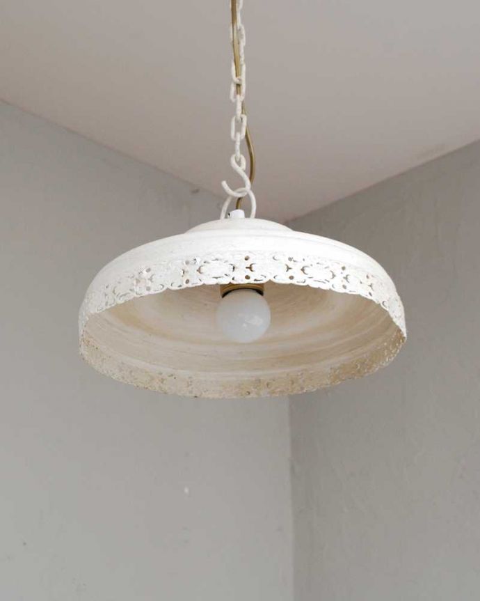 ペンダントライト　照明・ライティング　フランス輸入の素敵なペンダントライト（Ｅ26球付）Chandelier Mantille Plat。。(cf-1056)