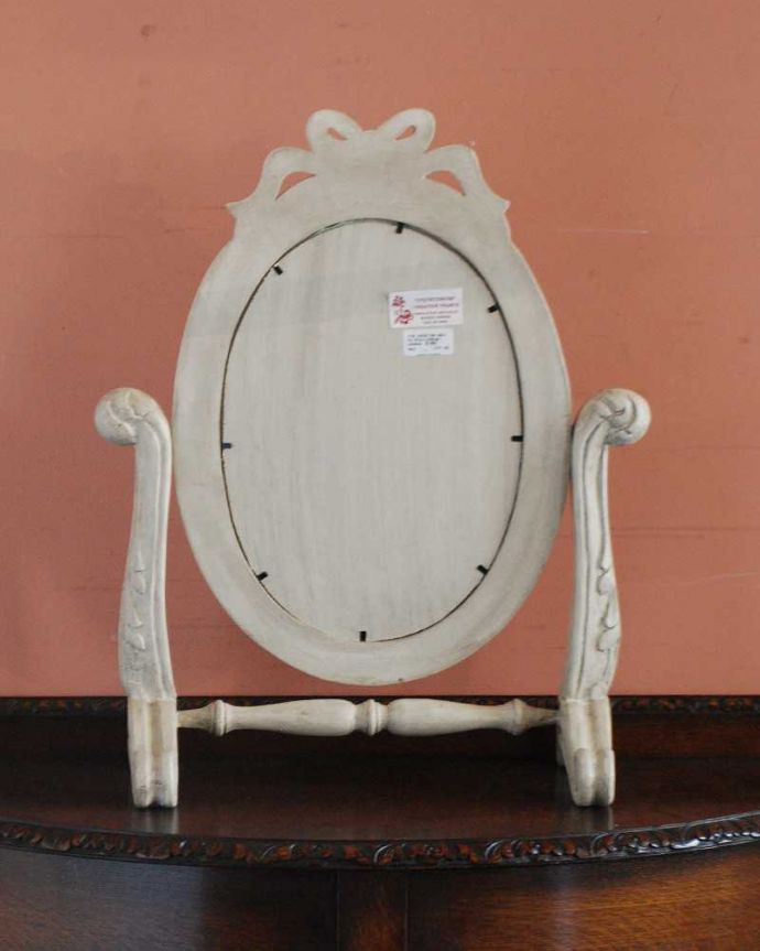 ミラー・時計 インテリア雑貨 アンティーク風家具、コクシグルのスタンドミラー(Mirror Coiffeuse Brume)。後ろから見ると・・・ぜひ後ろ姿を見て欲しい!って思うくらいキュートな後ろ姿にドキドキです。(cff-1032)