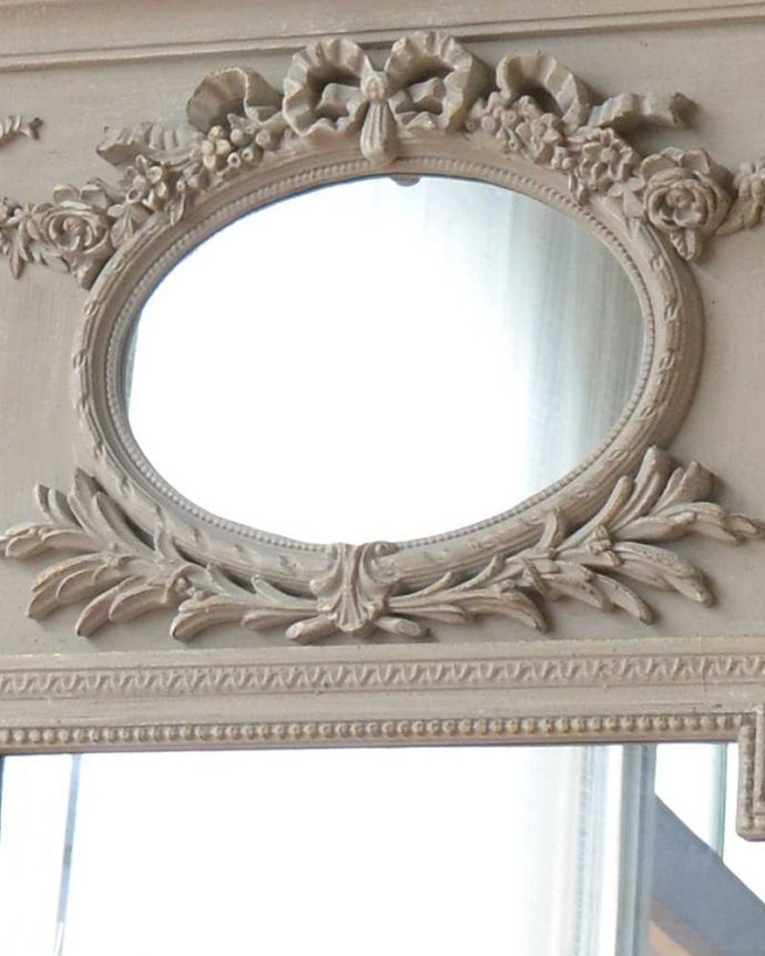 コントワールドファミーユ インテリア雑貨 コントワール・ド・ファミーユのミラー BASTIDE(GREY)。フランスらしい彫りのデザイン一瞬でお姫様気分にしてくれるデザインが一番のポイント。(cff-1047)