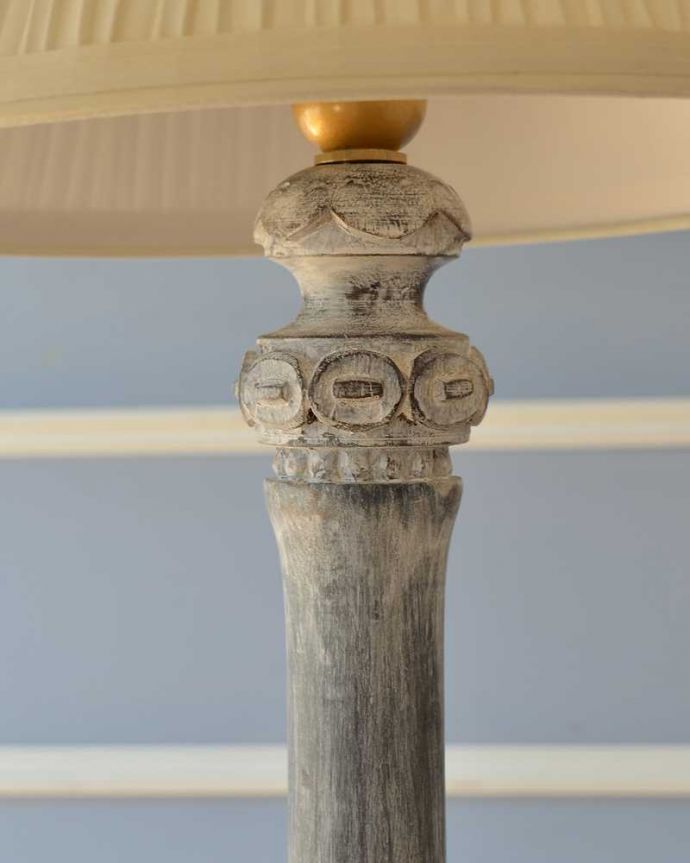 スタンドライト　照明・ライティング　フランスからやってきたフレンチシャビーなフロアランプ(E26球付) 。。(cff-1060)