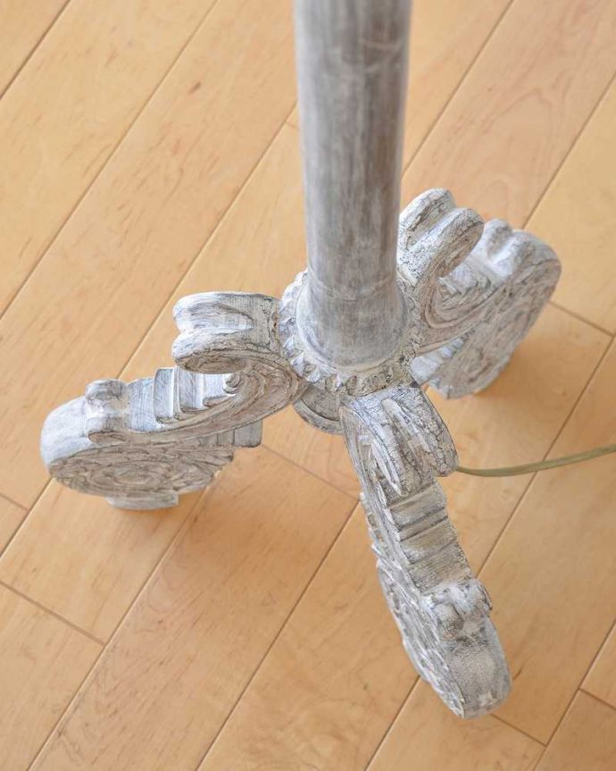 スタンドライト　照明・ライティング　フランスからやってきたフレンチシャビーなフロアランプ(E26球付) 。。(cff-1060)