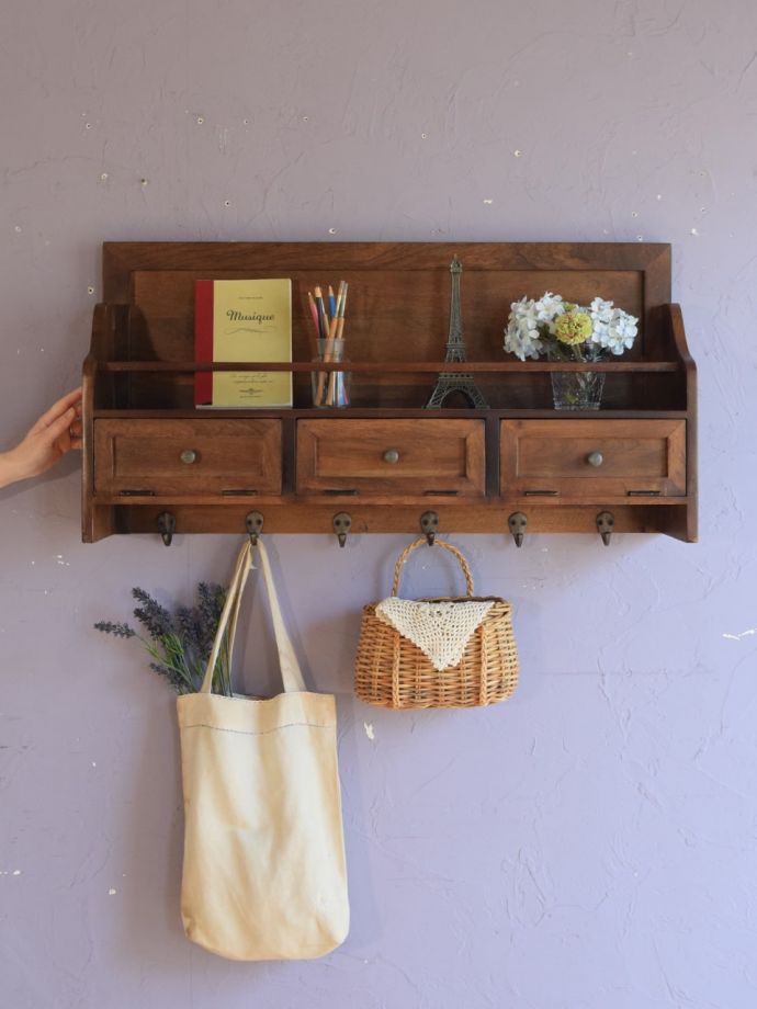 フランス　ヴィンテージ　ウォールシェルフ フランス質感のいいウォールシェルフはかわいいアンティークネット