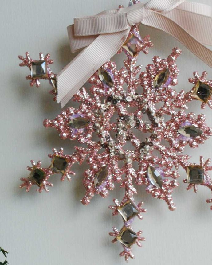 リビング雑貨 クリスマス用 きらきら輝くゴージャスなグリッターオーナメント(ピンク)。カウントダウンが楽しくなりますこれから寒くなる季節が待ち遠しくなる可愛らしさ。(cm-149)