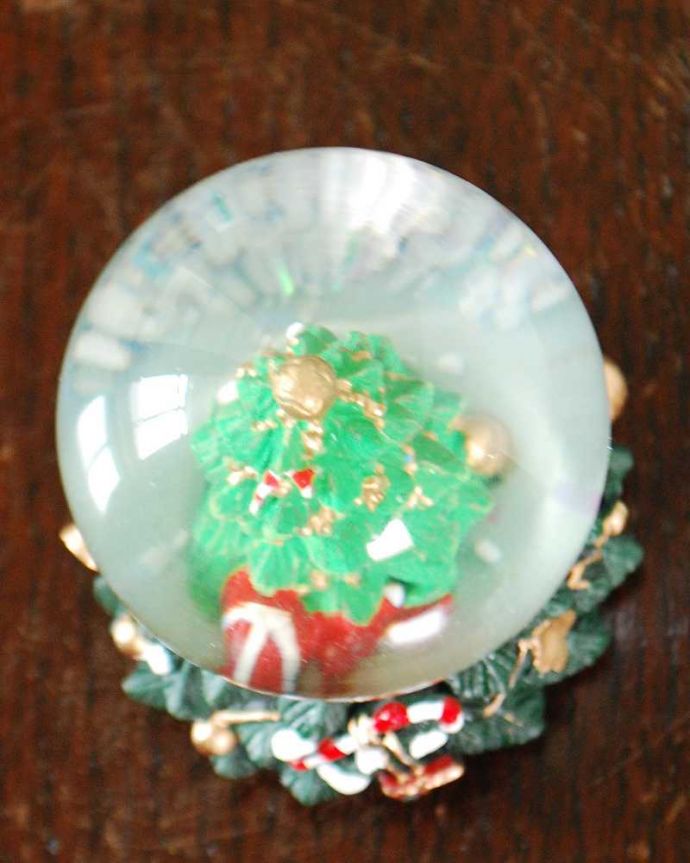 クリスマスオブジェを上から見ると