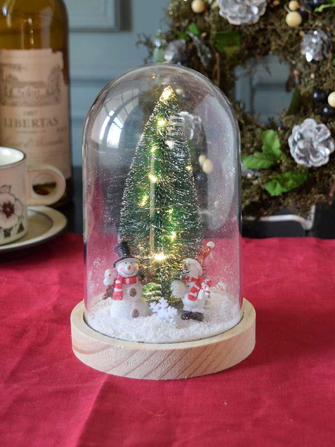 ライトが付いたガラスドーム