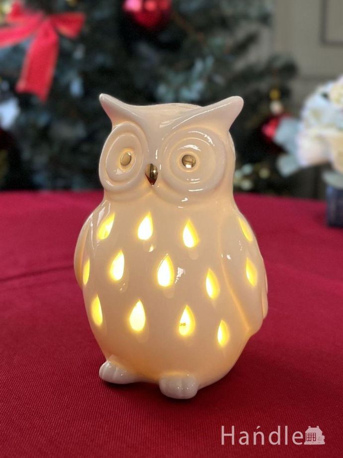 LEDライトが付いたセラミックのお家