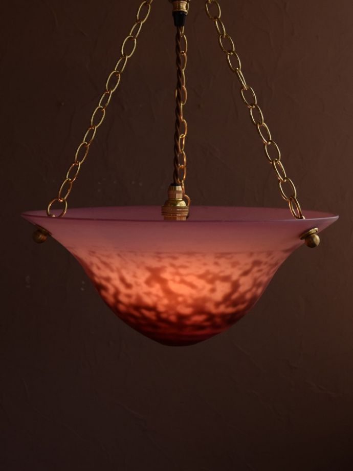 アンティーク調の照明、ハンギングボウル