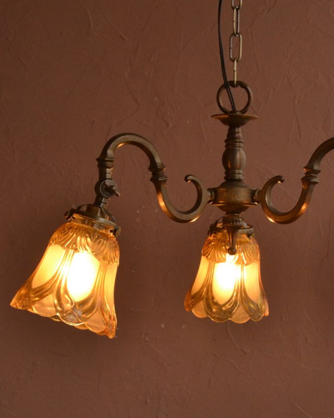 シャンデリア　照明・ライティング　アンティーク風シャンデリア（アンティーク色・3灯・電球なし）　(cr-547-a)