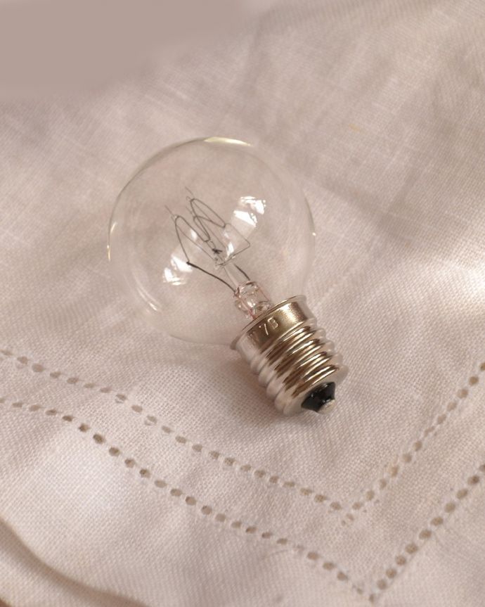 電球・オプション　照明・ライティング　ミニボール球 クリア・白熱球（E17口金・40W）。どこでも使える日本球E17型の日本球タイプにお使いいただけます。(DK-12)