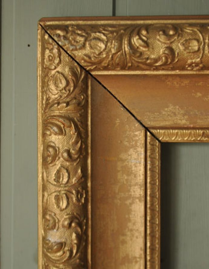 アンティーク その他の雑貨 アンティーク雑貨 フランスで見つけたアンティークのアートフレーム。フランスらしい美しさ細かいモールディングの縁取りが美しいアンティークのフレーム。(d-1068)