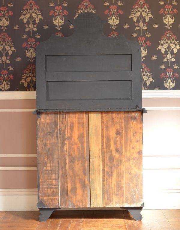 アンティークのキャビネット アンティーク家具 フランスの可愛いアンティーク家具、ブラックペイントのドレッサー。後ろからも見て下さい。(d-1133-f)