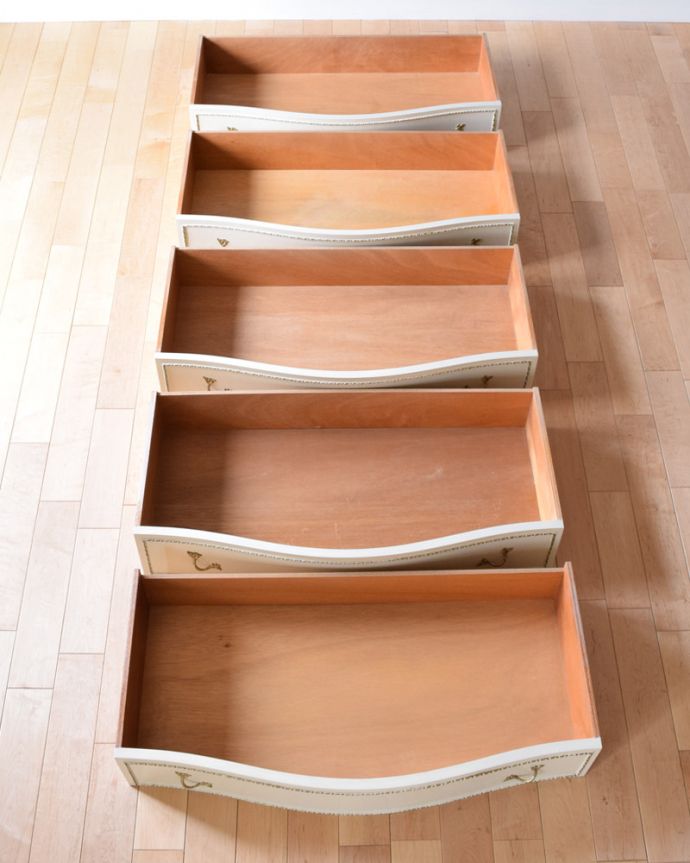 フレンチスタイルの5段チェスト、ヨーロッパのアンティーク家具(d