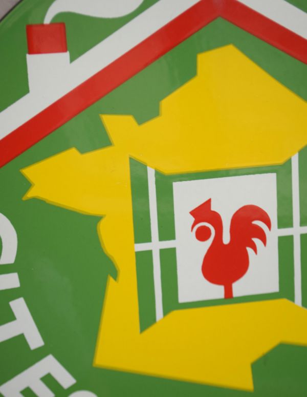 アンティーク 陶磁器の雑貨 アンティーク雑貨 フランスで買い付けたGITES DE FRANCEのヴィンテージサインプレート(看板)。色使い、デザインもフランスらしくて可愛い看板です。(d-1258-z)