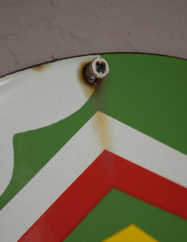 アンティーク 陶磁器の雑貨 アンティーク雑貨 フランスで買い付けたGITES DE FRANCEのヴィンテージサインプレート(看板)。壁に取り付ける場合の穴があいています。(d-1258-z)